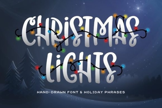Christmas Lights Font